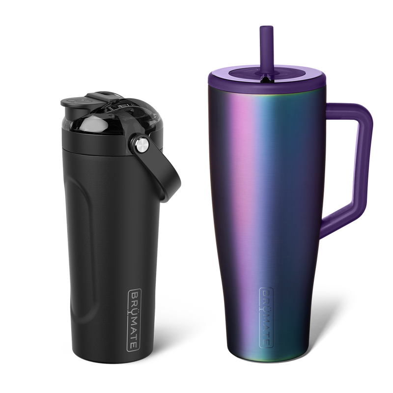 Shake + Glow Bundle | Dark Aura & Matte Black | 40oz/25oz - Leisure Starter-Pack