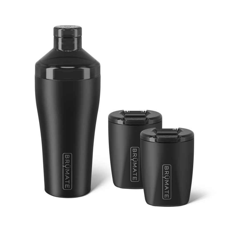 Cocktail Shaker + Rocks Bundle | Matte Black | 22/12oz - Lightweight Starter-Kit