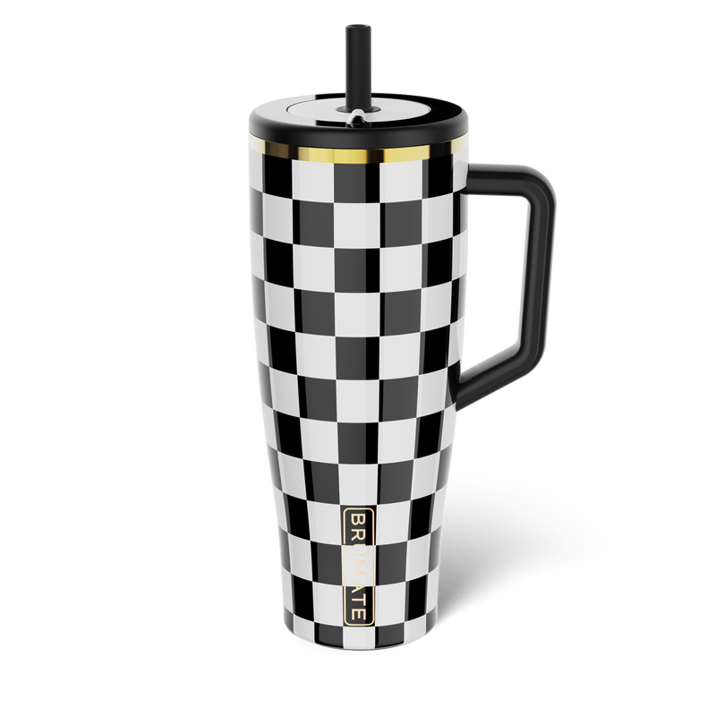 Era 40oz | Black & White Checker - Portable Cupholder