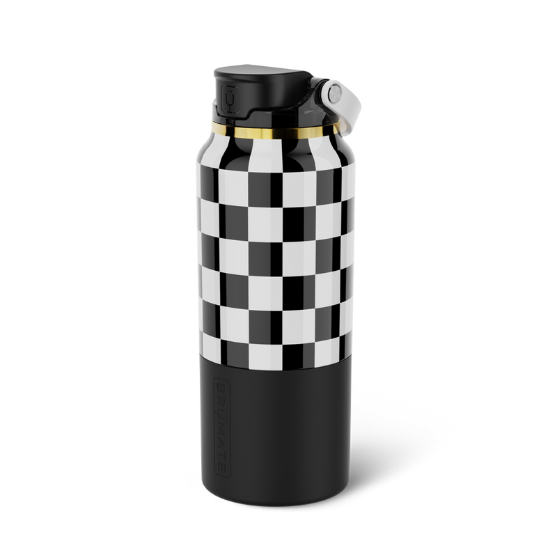 Rise 35oz | Black & White Checker - Seasonal Bottle