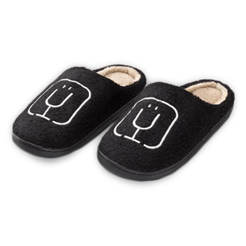 BruMate Fuzzy Slippers | Black - On-the-Go Outdoor