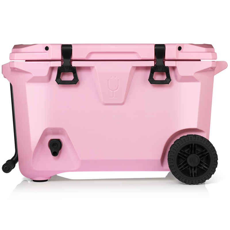 Br Tank 55-Quart Rolling Cooler | Blush - Weekend Ice-Ready
