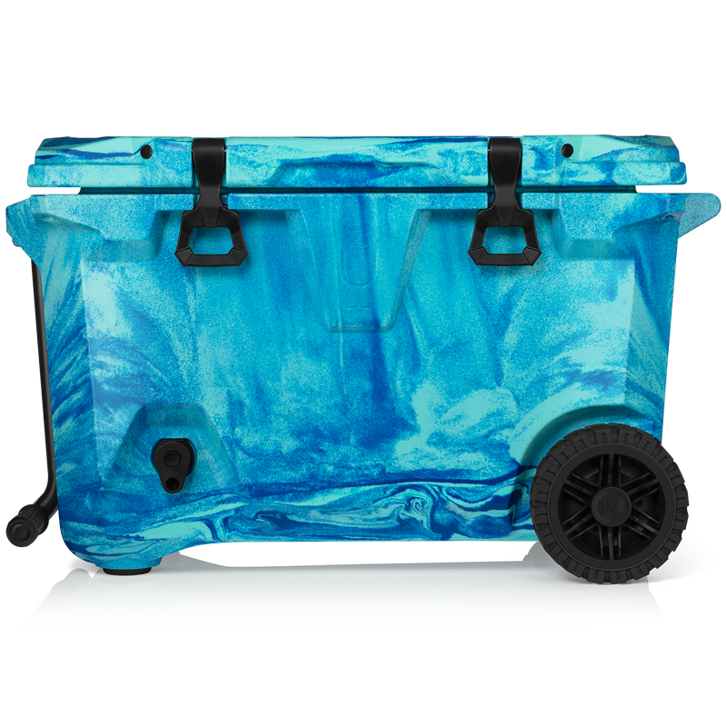 Br Tank 55-Quart Rolling Cooler | Ocean Swirl - Camp Picnic