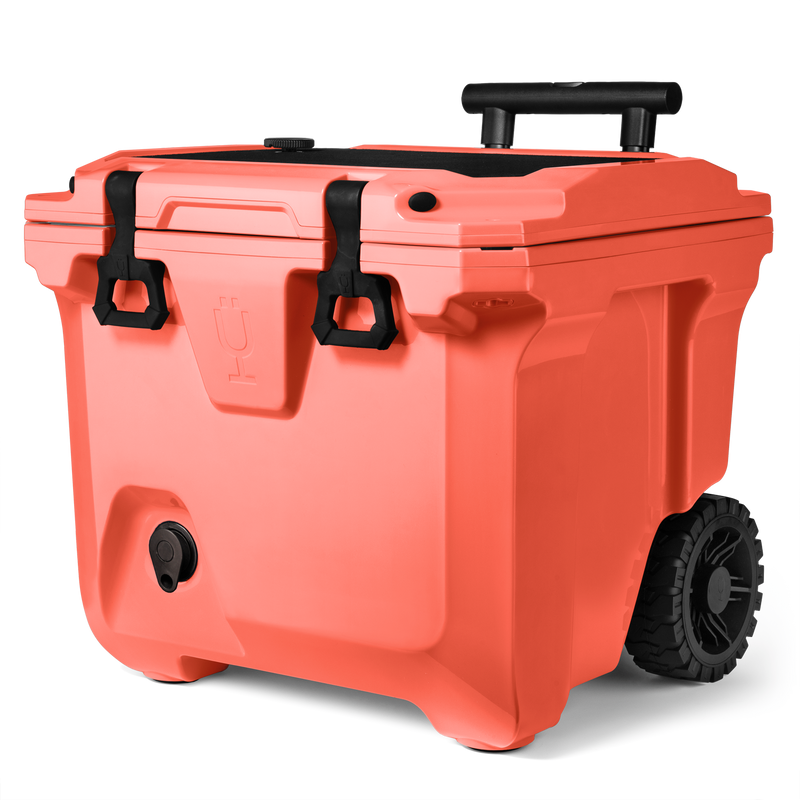 Br Tank 35-Quart Rolling Cooler | Papaya - Urban Picnic