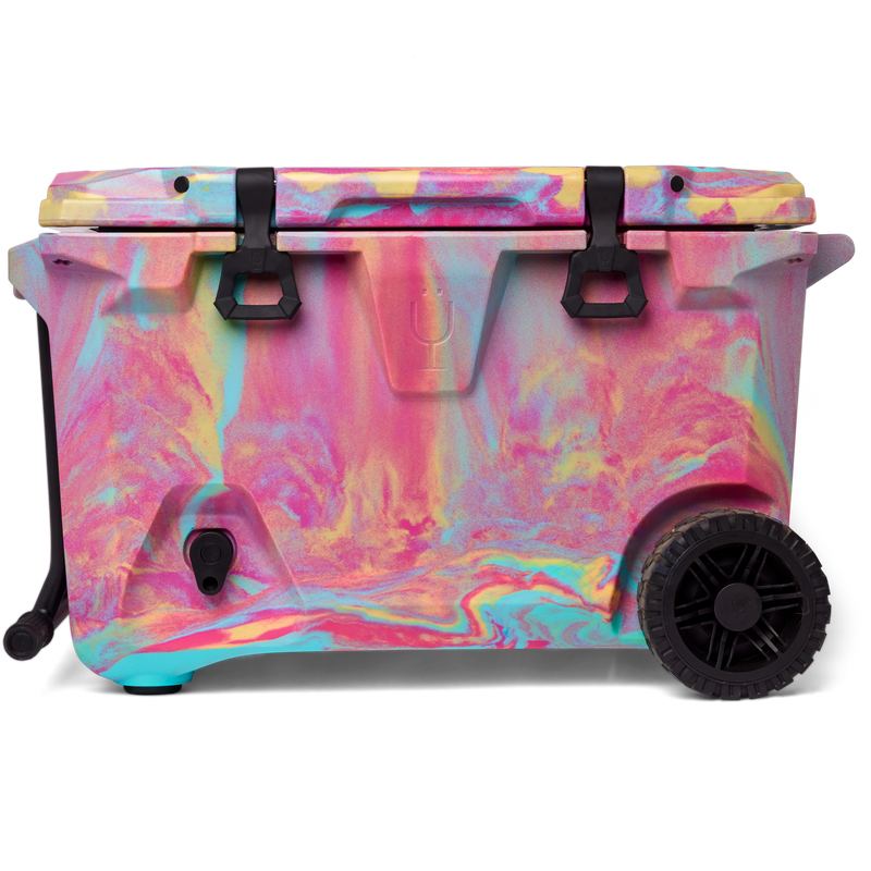 Br Tank 55-Quart Rolling Cooler | Rainbow Swirl - Journey Escape
