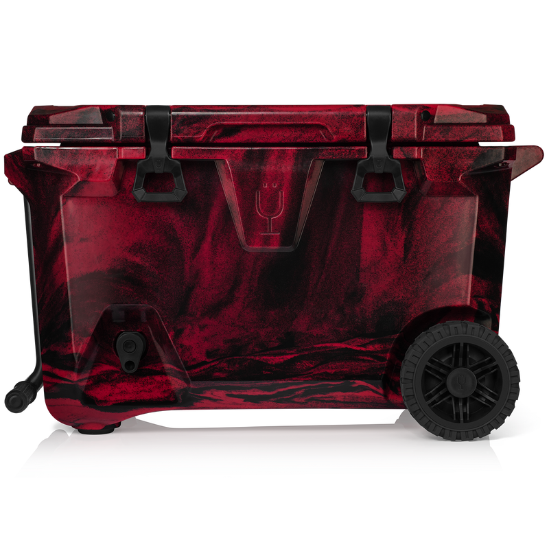 Br Tank 55-Quart Rolling Cooler | Red & Black Swirl - Home Chill
