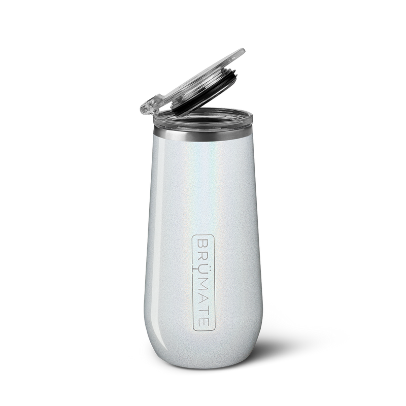 Champagne Flute | Glitter White | 12oz - Trail Bottle